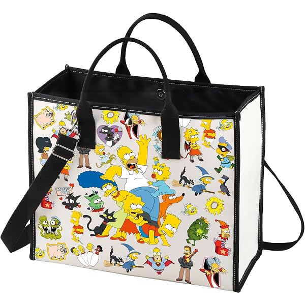 Amazon.com: The Simpsons Springfield Characters Print Tote Bag 16